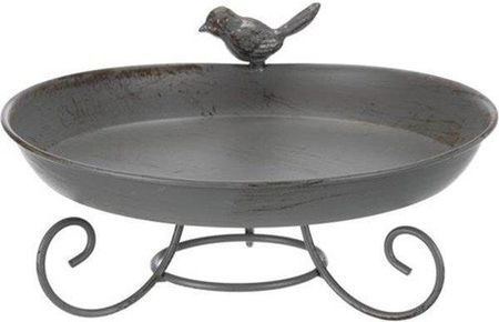 Trixie Bird Bath Standing Metal 800 Ml & 248 22 Cm Grey
