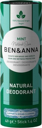 Ben&Anna, naturalny dezodorant na bazie sody MINT (sztyft kartonowy), 40 g