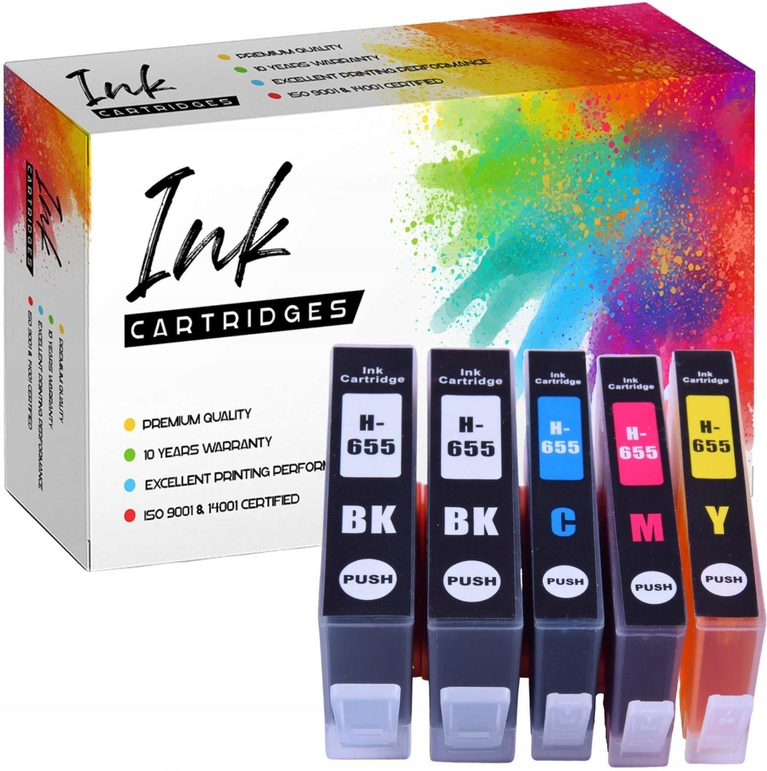 Blu oceano cartuccia di inchiostro compatibili per HP 655 XL con chip di aggiornamento per HP Deskjet Ink Advantage 3520 3525 4620 4625 4615 5525 6520 6525 eAllinOne 1Black, 1Cyan, 1 Magenta, 1