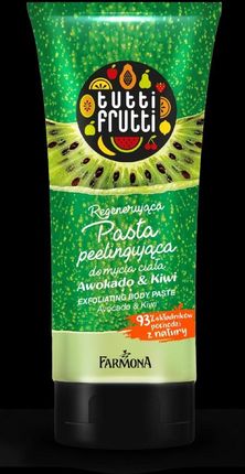 Farmona Tutti Frutti Regenerująca Pasta peelingująca do mycia ciała Awocado & Kiwi 200g