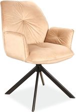 Zdjęcie Signal Meble Krzesło Boogie Ii Velvet Czarny Stelaż Beż Bluvel 28 22285 - Kisielice