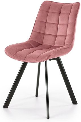 Producent Elior Różowe Pikowane Krzesło Welurowe Winston 18221