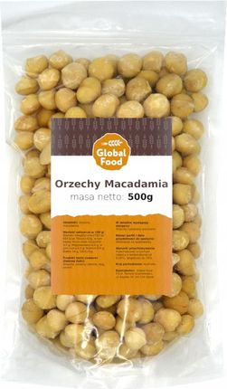 Global Food Orzechy Makadamia Orzech Macadamia 500g