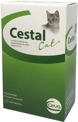 Ceva Sante Animale Cestal Cat Tabletki Na Odrobaczanie 48 Tabletek