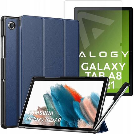 Alogy Etui na tablet Book Cover do Samsung Galaxy Tab A8 2021 SM-X200/SM-X205 Granatowy  Rysik