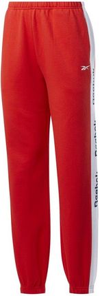 Spodnie damskie Reebok Te Linear Logo Fl P czerwone FT0905 L