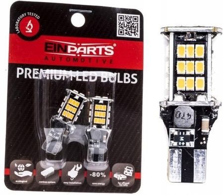 Einparts Automotive 2X Żarówka Led T15 W16W Pomarańczowa 30Smd Canbus Epl249