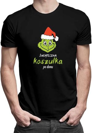 Świąteczna koszulka po domu - męska koszulka z nadrukiem