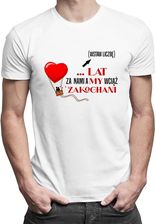 Produkt personalizowany - ... lat za nami a my wciąż zakochani - męska koszulka z nadrukiem