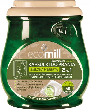 Mill Clean Eco Eco Mill Kapsułki Do Prania 2W1 Zielona Herbata Uniwersalne 50szt