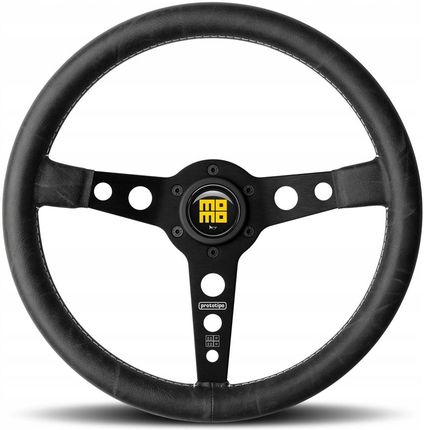 MOMO RACE Φ35 MOMO RACE D35 Steering Wheel 35Φ Black Leather Sports Type
