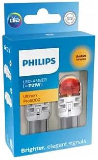 Philips Żarówka Led P21W Pomarańczowa Pro6000 11498Au60X2