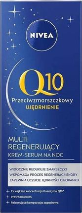 Nivea Niveaq10 Antiwrinkle Power Multi Regenerating Przeciwzmarszczkowe Serum Regenerujące Na Noc 30 ml