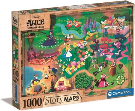 Clementoni Puzzle 1000El. Story Maps Alicja W Krainie Czarów