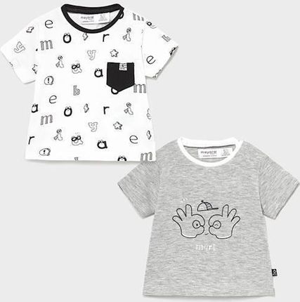 Mayoral kompl. 2 koszulki krót.rękaw kolor 86 negro rozmiar 4-6 m