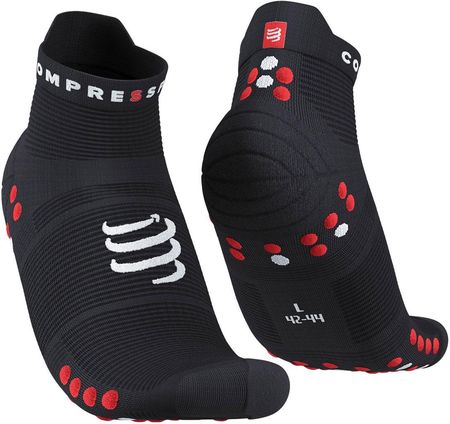 Compressport Skarpetki Kompresyjne Pro Racing Socks V4.0 Run Low Czarny Czerwony