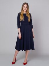 Zdjęcie Granatowa rozkloszowana sukienka - Puck