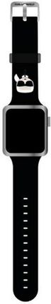 Karl Lagerfeld Pasek KLAWMSLKK Apple Watch 4/5/6/7/SE 40/41mm czarny/black strap Silicone Heads