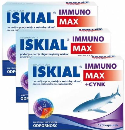 Iskial Immuno Max + Cynk 3x120 kaps.