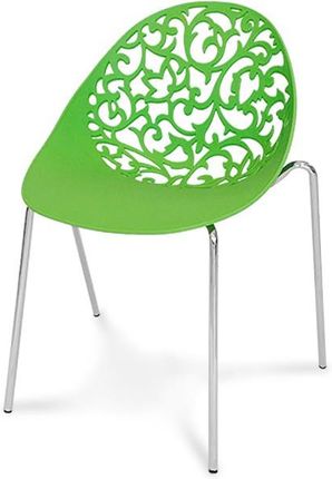 Krzesło Ażurowe Nowoczesne Stylowe Zielone 504