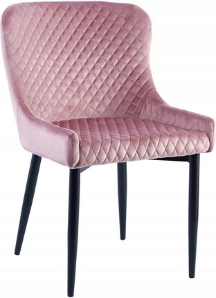 Krzesło Velvet Róż Tapicerowane Mc 15 Colin