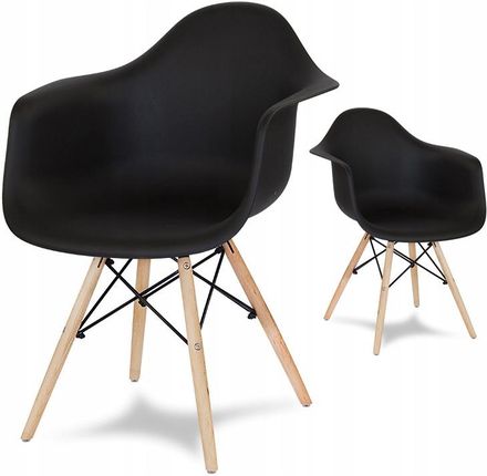 Krzesło Krzesła Fotel Daw Milano Czarne 211Wf