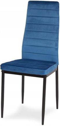 Krzesło Welurowe Klasyczne Niebieskie 704Vgt