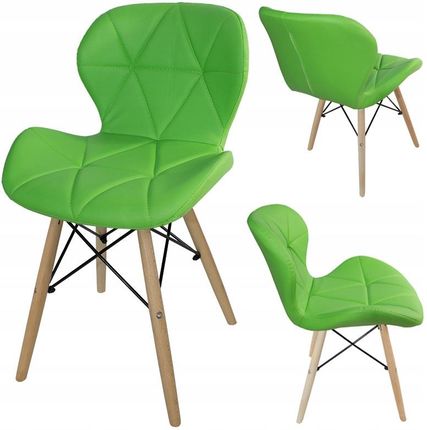 Krzesło Skandynawskie Tapicerowane 024 Bw Zielone