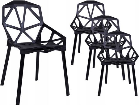 4X Krzesło Ażurowe Nowoczesne Chair Kuchnia Salon