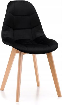 Nowoczesne Krzesło Velvet Tapicerowane | Czarny