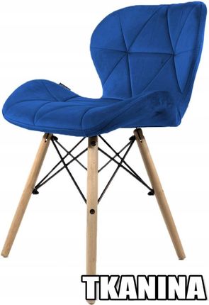 Krzesło Skandynawskie Tapicerowane Vasto Blue Velv