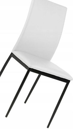 Krzesło Biało Czarne Tapicerowane Minimalistyczne