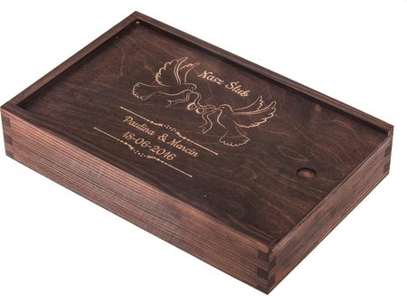 Grawernia24 Drewniane Pudełko Na Zdjęcia Odbitki 18x13 Grawer (1510ORZC)