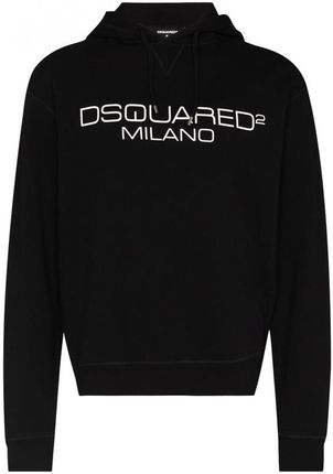 DSQUARED2 Milano markowa włoska bluza z kapturem NERO