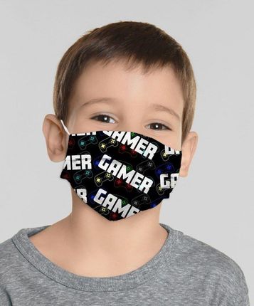 Omega Dziecięca Maska Ochronna Wielokrotnego Użytku Gamer 100% Bawełny
