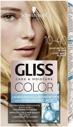 Schwarzkopf Gliss Color Farba Włosów 10-40 Jasny Beżowy Blond