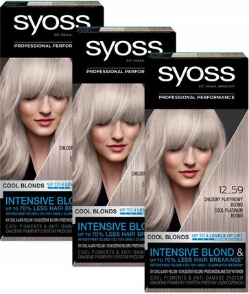 Syoss 3X Farba Do Włosów Platynowy Blond Rozjaśniająca