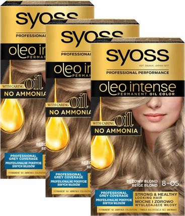 Syoss 3X Farba Do Włosów Beżowy Blond Bez Amoniaku