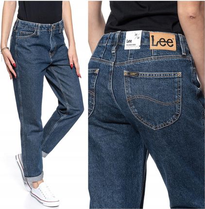 Lee Tailored Mom Damskie Spodnie Jeansowe W25 L33
