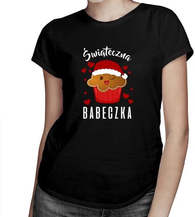 Świąteczna babeczka - damska koszulka z nadrukiem