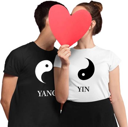 Komplet dla pary - YIN YANG - koszulki z nadrukiem