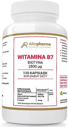 Alto Pharma Witamina B7 Biotyna 2500ug Wege 120 kaps.