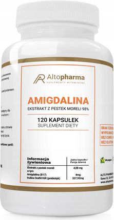 Alto Pharma B17 Amigdalina 4mg + Prebiotyk Pestki Moreli 120kaps.