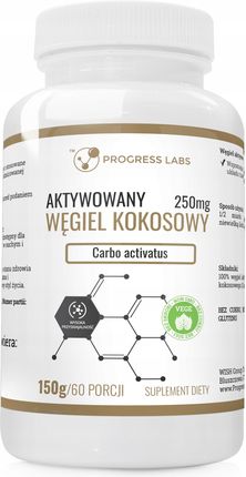 Progress Labs Węgiel Kokosowy Aktywowany 100% Pure Powder 150g