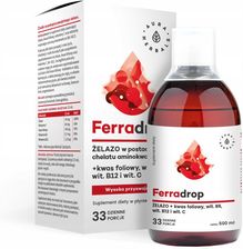 Aura Herbals Ferradrop Żelazo + kwas foliowy w płynie 500ml