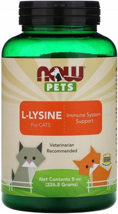Now Foods Pets L-Lysine for Cats Powder 226.8g