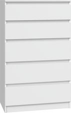 Topeshop Biaa Komoda 5 Szuflad