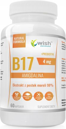 Wish Pharmaceutical B17 Amigdalina 4mg + Prebiotyk Pestki Moreli 60kaps.