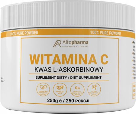 Alto Pharma Witamina C W Proszku 100% Kwas L-askorbinowy 250g
