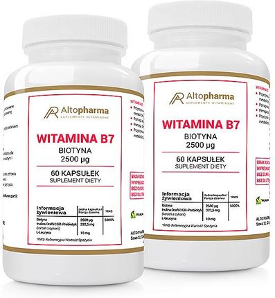 Alto Pharma Witamina B7 (h) Biotyna 2500ug 2x60 kaps.
